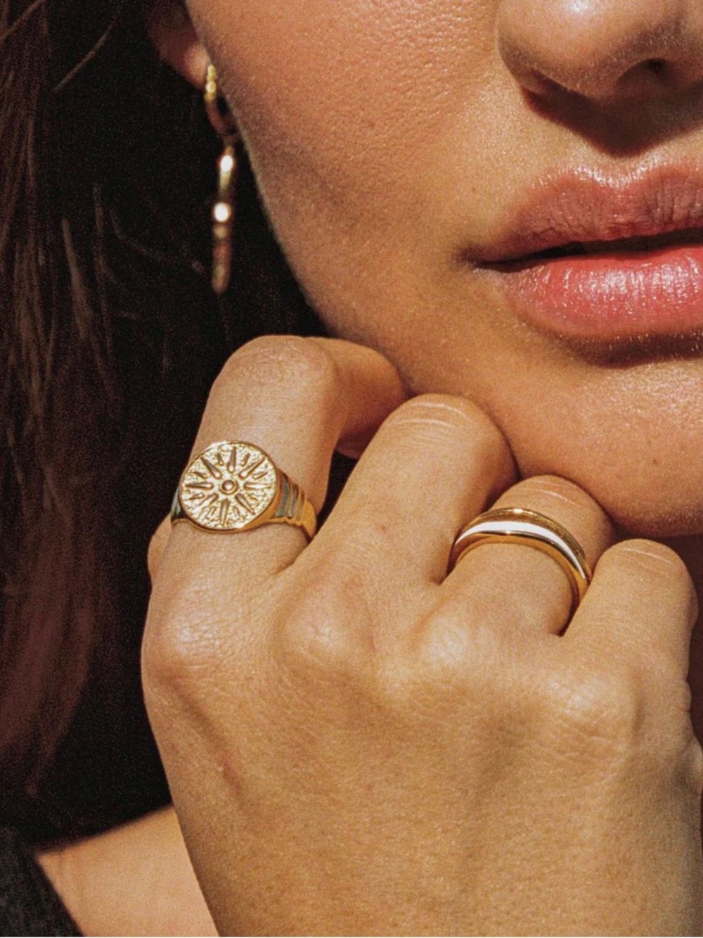 BNWT Atolea Golden Sun Ring Size 8 Gold Colour